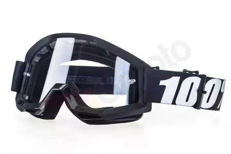 Motorrad Cross Brille Goggle 100% Prozent Strata Outlaw schwarz klar - 50400-233-02