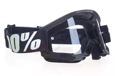 Gogle motocyklowe 100% Procent model Strata Outlaw kolor czarny szybka przeźroczysta-3