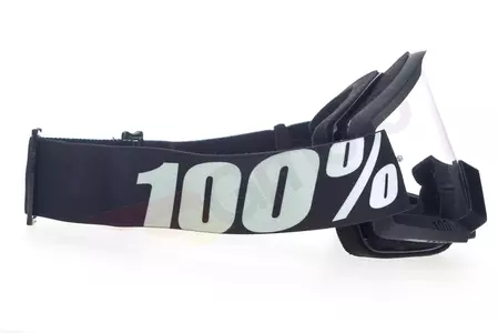 Gogle motocyklowe 100% Procent model Strata Outlaw kolor czarny szybka przeźroczysta-4