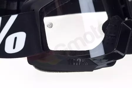 Gogle motocyklowe 100% Procent model Strata Outlaw kolor czarny szybka przeźroczysta-9