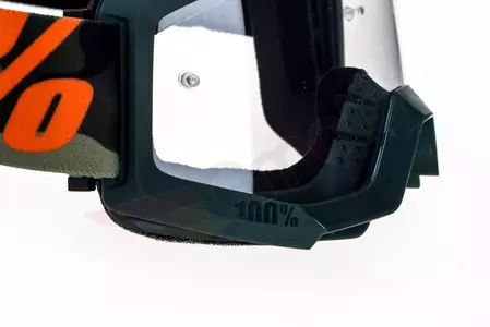 Gafas de moto 100% Percent modelo Strata Huntsitan color verde moro cristal transparente-9