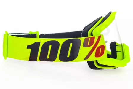 Motorrad Cross Brille Goggle 100% Prozent Strata Mercury gelb/rot klar-4