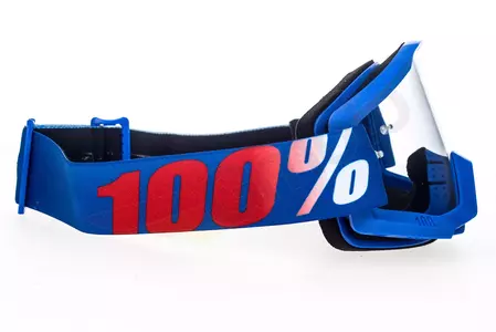 Motorrad Cross Brille Goggle 100% Prozent Strata Nation blau klar-4