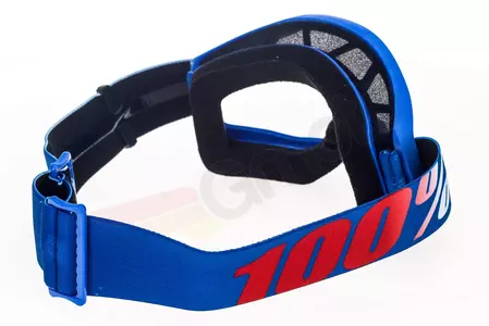 Motorrad Cross Brille Goggle 100% Prozent Strata Nation blau klar-5