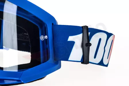 Motorrad Cross Brille Goggle 100% Prozent Strata Nation blau klar-8