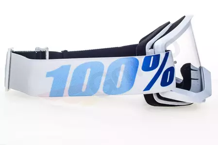 Motorrad Cross Brille Goggle 100% Prozent Strata Equinox weiß/blau klar-4