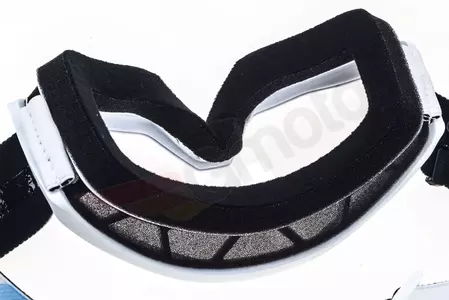 Gafas de moto 100% Percent modelo Strata Equinox color blanco-azul lente transparente-9