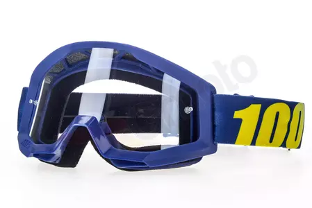 Gafas de moto 100% Percent modelo Strata Hope color azul marino lente transparente - 50400-238-02
