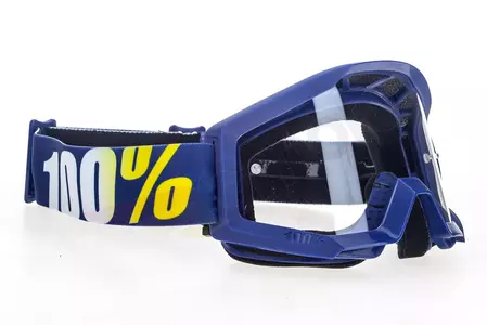 Gafas de moto 100% Percent modelo Strata Hope color azul marino lente transparente-3