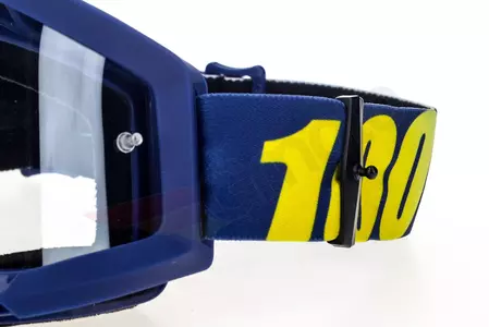 Motorističke naočale 100% Percent model Strata Hope, mornarsko plave, prozirna leća-7