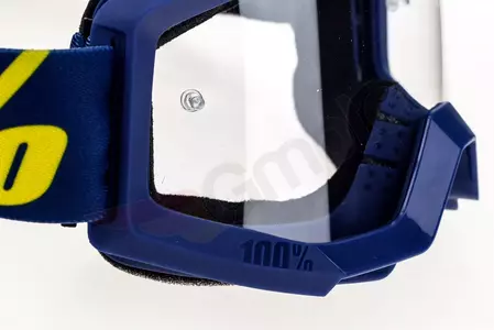 Gafas de moto 100% Percent modelo Strata Hope color azul marino lente transparente-8