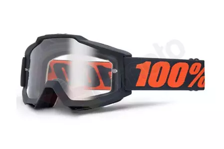Gogle motocyklowe 100% Procent model Accuri Sand Gunmetal kolor szary pomarańczowy szybka przyciemniana-1