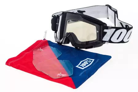 Gafas de moto 100% Percent modelo Accuri Sand Tornado color negro cristal tintado-10