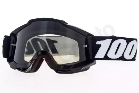 Gafas de moto 100% Percent modelo Accuri Sand Tornado color negro cristal tintado-1
