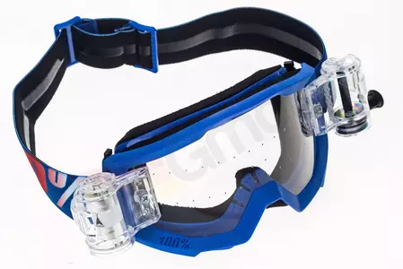 Gafas de moto 100% Percent modelo Strata Mud (sistema Roll-Off) Nation color azul lente transparente-10