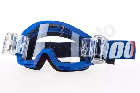 Motociklističke naočale 100% Percent model Strata Mud (Roll-Off sistem) Nation, plave, prozirna leća-1