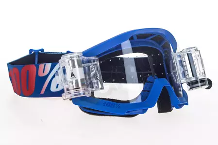 Motociklističke naočale 100% Percent model Strata Mud (Roll-Off sistem) Nation, plave, prozirna leća-3