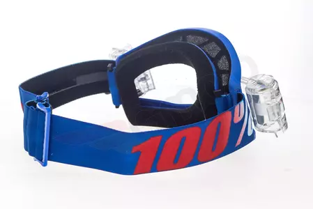 Gafas de moto 100% Percent modelo Strata Mud (sistema Roll-Off) Nation color azul lente transparente-5