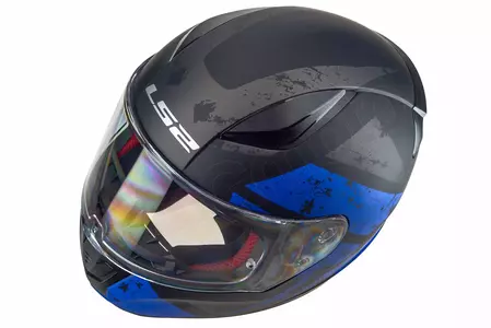 LS2 FF353 RAPID DEADBOLT MATT BLACK BLUE XL integrālā motociklista ķivere-8