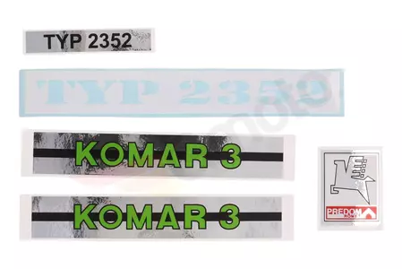 Комплект стикери Komar 3 2352 тип 3 зелен