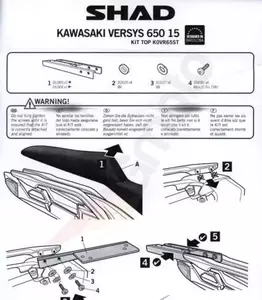 Shad keskne pagasiriiuli Kawasaki Versys 650-2