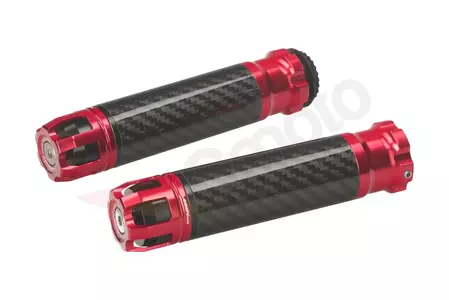 Manetki - gumy rączki kierownicy Leoshi Carbon 658T czerwone-3