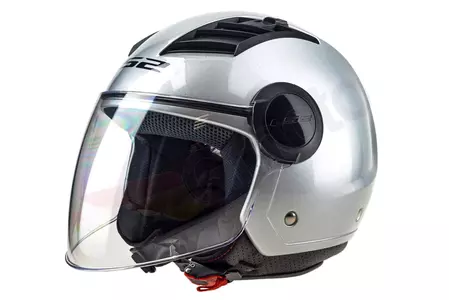 LS2 OF562 AIRFLOW SOLID SILVER XXS casco moto aperto-2