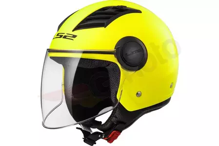 LS2 OF562 AIRFLOW SOLID MATT H-V YELLOW XS motorcykelhjälm med öppet ansikte-1