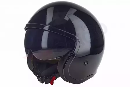 LS2 OF599 SPITFIRE SOLID BLACK XS motorcykelhjälm med öppet ansikte-1