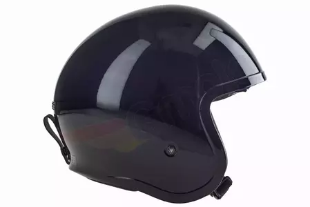 LS2 OF599 SPITFIRE SOLID BLACK XS casco abierto para moto-5