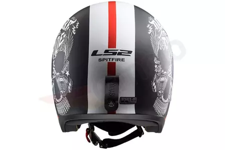 LS2 OF599 SPITFIRE INKY MATT BLACK/W capacete aberto para motociclistas. XS-5