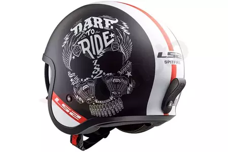 LS2 OF599 SPITFIRE INKY casco moto open face MATT BLACK/W. M-4