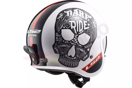 LS2 OF599 SPITFIRE INKY WHITE BLACK L casco de moto open face-2