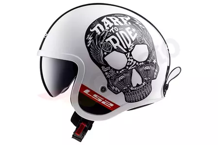 LS2 OF599 SPITFIRE INKY WHITE BLACK L casco de moto open face-3
