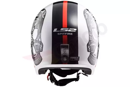 LS2 OF599 SPITFIRE INKY WHITE BLACK L casco de moto open face-4