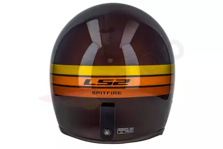 LS2 OF599 SPITFIRE SUNRISE BROWN ORANGE/Y casco de moto abierto L-7