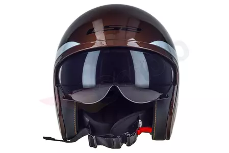 LS2 OF599 SPITFIRE SUNRISE BROWN WHITE XS casco moto open face-3