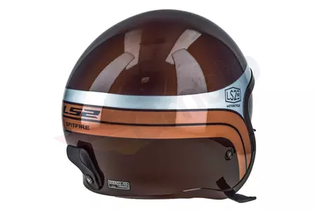 LS2 OF599 SPITFIRE SUNRISE BROWN WHITE XS casco moto open face-6