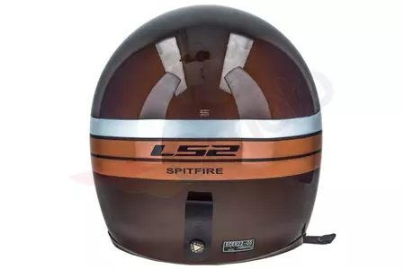 LS2 OF599 SPITFIRE SUNRISE BROWN WHITE XS casco moto open face-7