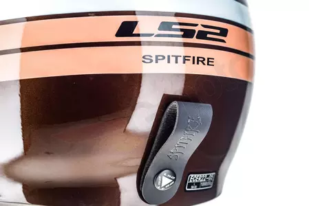 LS2 OF599 SPITFIRE SUNRISE BROWN WHITE XS casco moto open face-9