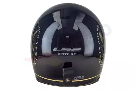 LS2 OF599 SPITFIRE FLIER BLACK XS motorcykelhjälm med öppet ansikte-7