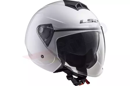 LS2 OF573 TWISTER II SOLID WHITE L casco abierto para moto-1