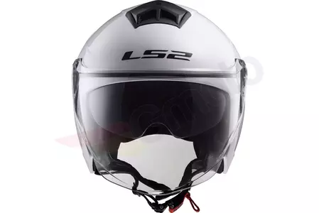 LS2 OF573 TWISTER II SOLID WHITE L casco abierto para moto-6