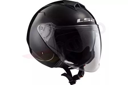 LS2 OF573 TWISTER SOLID BLACK S motorcykelhjälm med öppet ansikte - AK3057330123