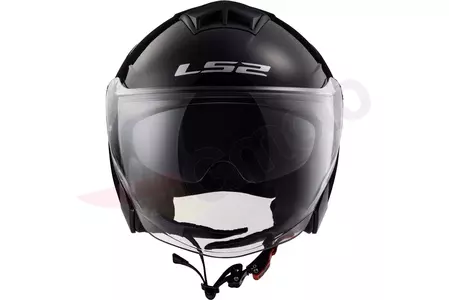 LS2 OF573 TWISTER SOLID BLACK casco de moto abierto L-4
