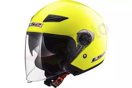 LS2 OF569.2 TRACK SOLID H-V YELLOW L open face casco moto-1