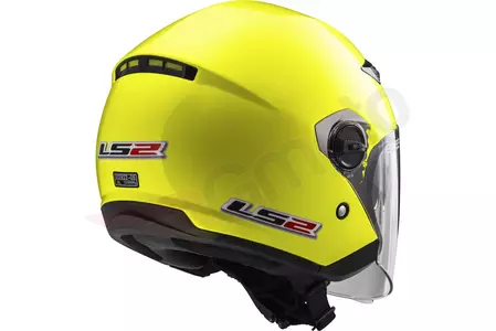 LS2 OF569.2 TRACK SOLID H-V YELLOW L open face casco moto-2