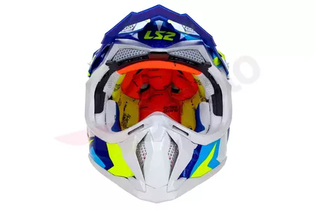 LS2 MX470 casco moto enduro SUBVERTER NIMBLE BLANCO AZUL YEL XS-3