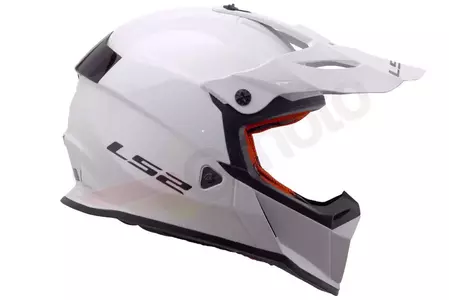 LS2 MX437J FAST MINI SOLID WHITE S casco da moto enduro per bambini-2