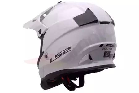 LS2 MX437J FAST MINI SOLID WHITE S casco de moto de enduro para niños-3